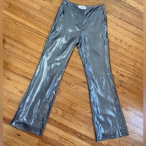Metallic silk Women's trousers // Derek Lam 10 Crosby // new with tags // Sz 2